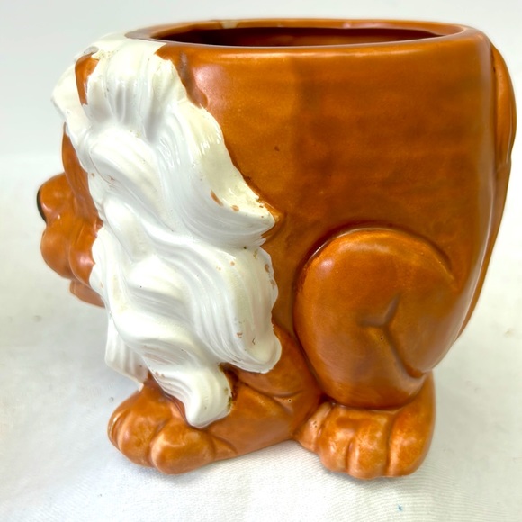 Vintage glazed ceramic anthropomorphic Lion planter by Ardco Japan - Picture 2 of 7